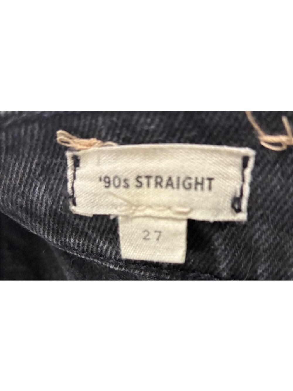 Madewell 90s Straight patch pocket Cargo Jeans washed Black Denim Size 27 - Picture 6 of 11